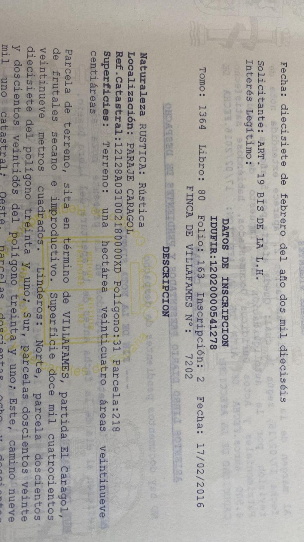  à vendre terrain Vilafamés Plana Alta 26